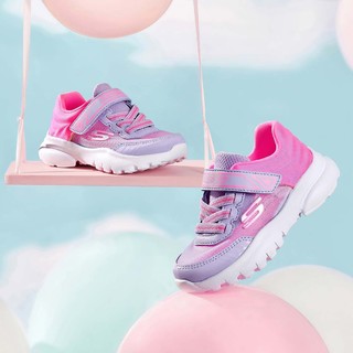 SKECHERS 斯凯奇 运动鞋女童跑步鞋女童魔术贴绑带舒适耐磨休闲鞋302516N 小码