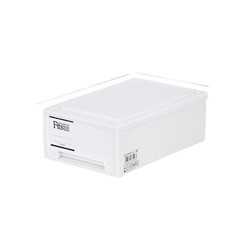 TENMA 天马 日本天马组合式抽屉柜F184MONO抽屉式收纳箱小号 塑料储物整理箱 桌面小物抽屉收纳盒 1个装 实色白