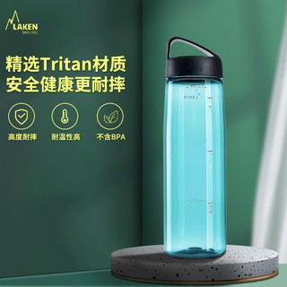 LAKENTritan男女大容量随身运动水杯进口户外健身塑料水壶（粉色450ml）