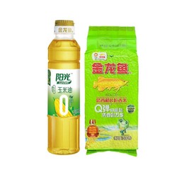 金龙鱼 粮油组合 清香稻大米 500g+零反玉米油 400ml