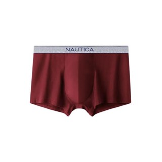 NAUTICA 诺帝卡 男士平角内裤套装 NTNS120585 3条装(黑色+深墨兰+酒红) XXL