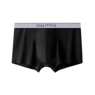 NAUTICA 诺帝卡 男士平角内裤套装 NTNS120585 3条装(黑色+深墨兰+酒红) XXXL