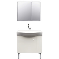 KOHLER 科勒 亲悦系列 K-24655T-0+K-20710T+K-22818T-R-PD1 多功能浴室柜组合 亚光白 80cm