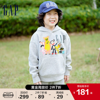 Gap男女童秋季2022新款套头卫衣460085童装连帽衫