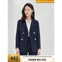 Mcnulty PRICH春夏季女款简约纯色休闲气质修身通勤显瘦百搭西装外套女通勤纯色甜美简约 59海军蓝 165