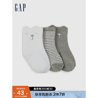 Gap 盖璞 婴儿可爱短筒袜三双装731129 春秋新款童装洋气针织袜子
