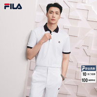 FILA 斐乐 男士短袖POLO衫2022秋季新款薄款运动男装