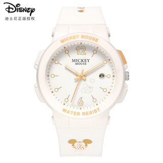 Disney 迪士尼 MK-11175W 女士时尚潮流石英表（白色） 韩版水钻