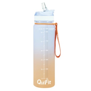 QuiFit 塑料杯 1L 浅蓝橙