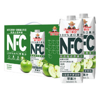 福兰农庄 进口福兰农庄100%NFC苹果汁纯果汁饮料1L*4瓶整箱大瓶装礼盒早餐