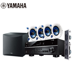 YAMAHA 雅马哈 NS-IC800系列 音响 音箱 5.1声道吸顶式家庭影院 背景音乐蓝牙音响（7件套）HTR-3072功放