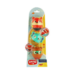 B.Toys 比乐 B.）洗澡玩具森林动物喷水玩具(三只装) 宝宝戏水喷水花洒 儿童男孩女孩礼物