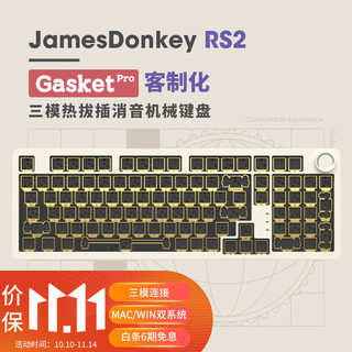 JAMES DONKEY RS2 99键 2.4G蓝牙 多模无线客制化机械键盘 元祖灰