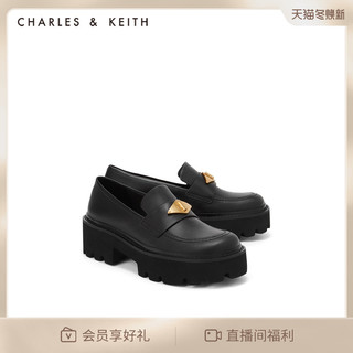 CHARLES & KEITH CHARLES＆KEITH22秋季新款CK1-70920109英伦风厚底乐福鞋单鞋女