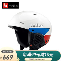 bolle 法国bolle葆旎新品单板双板滑雪头盔男女雪盔滑雪护具 55-59-亮光白