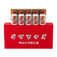 移动端、京东百亿补贴：MOUTAI 茅台 飞天茅台 53度 酱香型白酒 100mL*5瓶 礼盒装