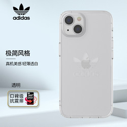 adidas 阿迪达斯 iPhone 13 6.1英寸手机壳保护套 三叶草简约透明系列-水晶透明