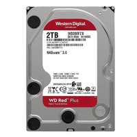 Western Digital 西部数据 红盘Plus系列 3.5英寸 NAS硬盘 2TB（CMR、5400rpm、128MB）WD20EFZX
