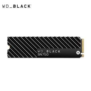 西部数据（WD） M.2接口(NVMe协议)WD_BLACK 游戏高性能版EKWB定制散热片 SN750 游戏黑盘EKWB散热片定制版 500G