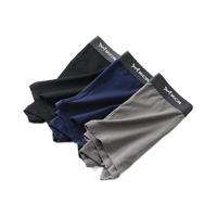 Miiow 猫人 男士平角内裤套装 3条装 3条装(黑色+宝蓝+深灰) XXXXL