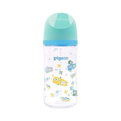 Pigeon 贝亲 自然实感第3代FUN系列 AA212 玻璃彩绘奶瓶 240ml 鲤鱼旗 L 6月+