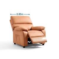 林氏木业 简约现代单人沙发多功能懒人沙发旋转科技布手动带摇G042