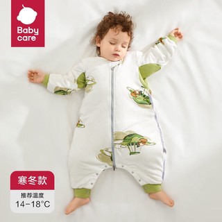 babycare 竹纤维分腿睡袋婴儿睡袋宝宝吸湿睡袋儿童防踢被 曼达鸭飞车云-90码-寒冬（200g）