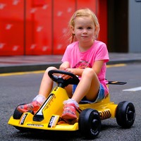 BEIDUOQI 贝多奇 mini卡丁车 儿童电动卡丁车儿童电动车四轮可坐儿童电动汽车玩具车可坐人黄色