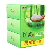 有券的上：BAMBOO SALT 竹盐 LG竹盐香皂 110g*3块