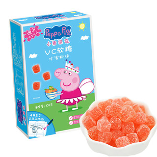 小猪佩奇 VC软糖 儿童宝宝果汁糖 水蜜桃味 108g/盒