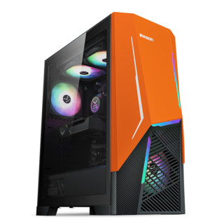IPASON 攀升 展翼 十代酷睿版 游戏台式机 橙色（酷睿i5-10400F、RTX 3060 12G、16GB、512GB SSD、风冷）