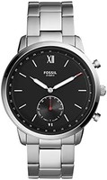 FOSSIL 男士 Neutra 不锈钢混合智能手表,带活动跟踪和智能手机通知