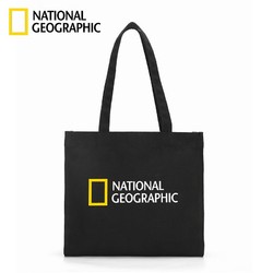 NATIONAL GEOGRAPHIC 国家地理 电脑包手提单肩帆布包时尚休闲斜挎包 黑色