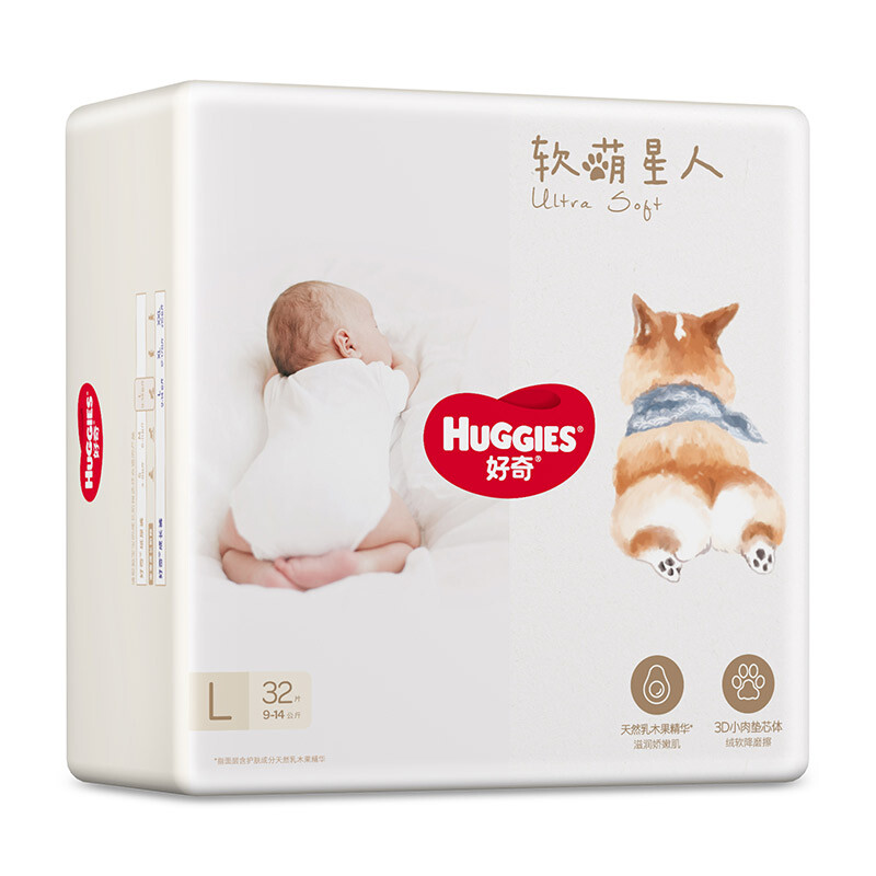 HUGGIES 好奇 软萌星人系列 纸尿裤拉拉裤L32片（其他可选）