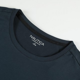 NAUTICA 诺帝卡 男士圆领长袖T恤套装 NTNS110119  炫彩版 2件装(黑色+深海蓝) XXXL