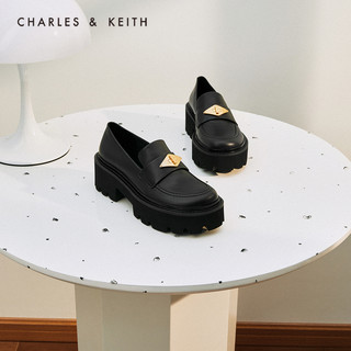 CHARLES & KEITH CHARLES＆KEITH22秋季新款CK1-70920109英伦风厚底乐福鞋单鞋女
