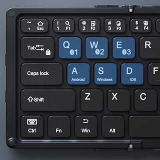 B.O.W 航世 HB318 2.4G蓝牙 双模无线触控键盘 黑色 无光