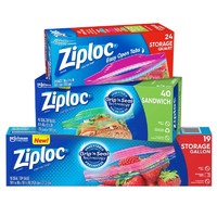 Ziploc 密保诺 抽取式保鲜袋 大号+中号+小号 83只