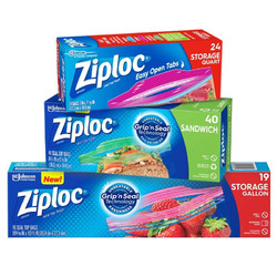 Ziploc 密保诺 双链食品密实袋 大中小号组合装（19+24+40）保鲜袋