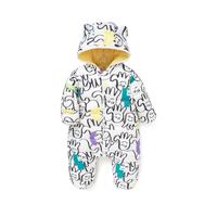 balabala 巴拉巴拉 200421120201-00319 婴童羽绒服连体衣 白黑色调 90cm