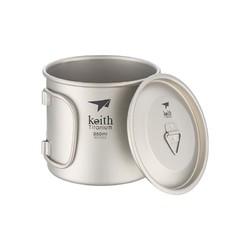 keith 铠斯 折叠钛杯 单层钛盖 350ML TI3240