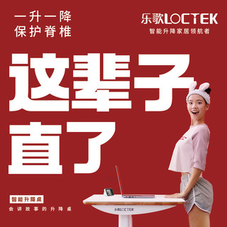 Loctek 乐歌 电动升降电脑桌青春派E5M雅白色1.4m桌面