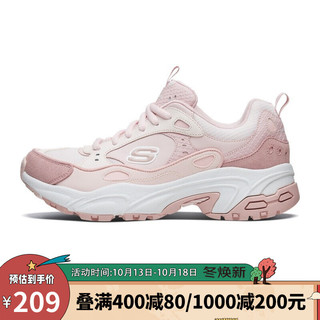 SKECHERS 斯凯奇 D'LITES系列 Stamina 女子休闲运动鞋 88888383/PNK 粉红色 35