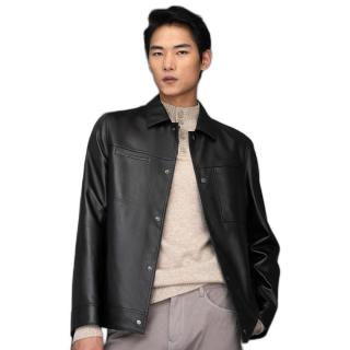 vicutu 威可多 男士皮衣 vrw88373623 黑色 l