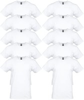 GILDAN mens Heavy Cotton 5.3 oz. T-Shirt(G500)-WHITE-S码10件