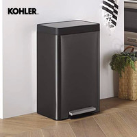 KOHLER 科勒 20940T-BST 垃圾桶带盖大号 47L 黑钢