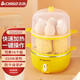 CHIGO 志高 煮蛋器家用大容量蒸蛋器小型迷你早餐煮鸡蛋神器插电使用小蒸锅 双层 可煮14个蛋