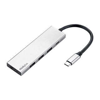 联想 Type-C扩展坞 USB3.0分线器 HDMI转接头 USB-C转换器 笔记本拓展坞 PD快充 金属材质 LC05