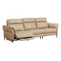  顾家家居 KUKA  DK.6052C 现代真皮沙发 三人位右电动 伯爵奶茶