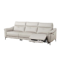  顾家家居 KUKA  极光系列 DK.6088C 意式布艺沙发 三人位左电动 奶油灰